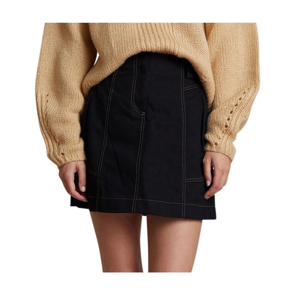 BEC & BRIDGE Jerome Denim Mini Skirt Black Sz‎ 2